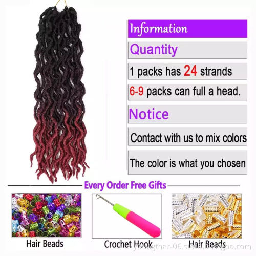 Gypsy Faux Locs Braid Most Natural Crochet Braid Goddess Faux Gypsy Locs Fiber Synthetic Hair African  Hair Extension